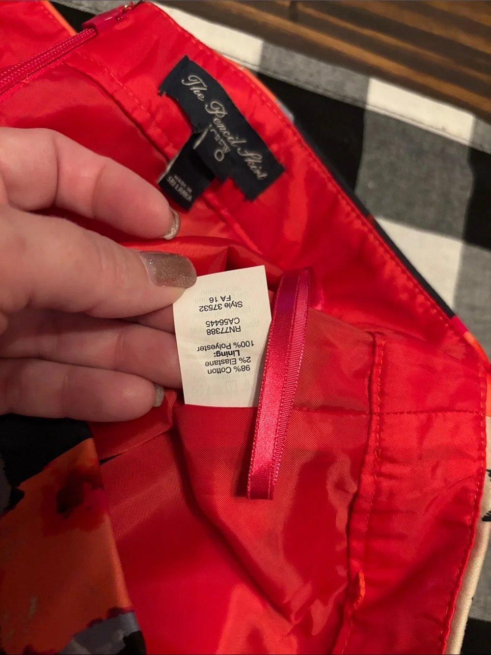 J crew the pencil skirt red floral 0